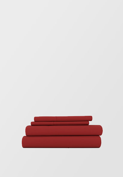 PREMIUM BURGANDY COTTON BEDSHEET & PILLOW CASE